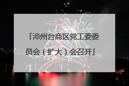 漳州台商区党工委委员会（扩大）会召开