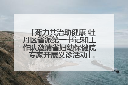 菏力共治助健康 牡丹区省派第一书记和工作队邀请省妇幼保健院专家开展义诊活动