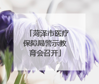 菏泽市医疗保障局警示教育会召开