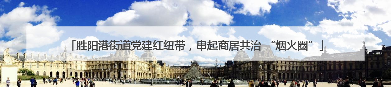 胜阳港街道党建红纽带，串起商居共治 “烟火圈”