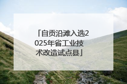 自贡沿滩入选2025年省工业技术改造试点县