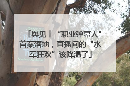 舆见丨“职业弹幕人”首案落地，直播间的“水军狂欢”该降温了