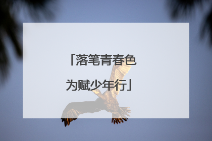 落笔青春色 为赋少年行