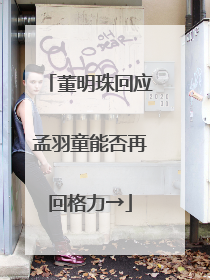 董明珠回应孟羽童能否再回格力→
