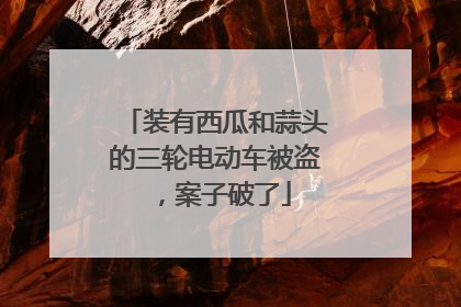 装有西瓜和蒜头的三轮电动车被盗，案子破了