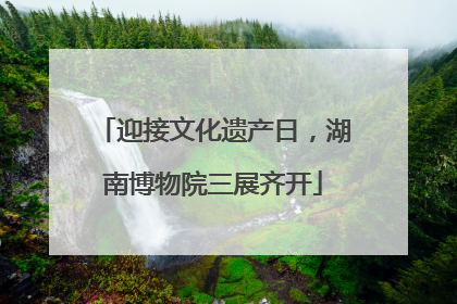 迎接文化遗产日，湖南博物院三展齐开