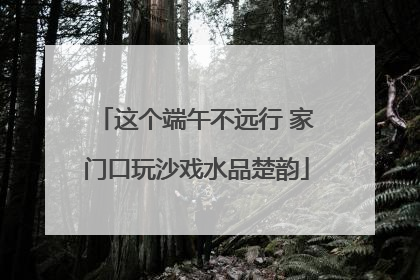 这个端午不远行 家门口玩沙戏水品楚韵