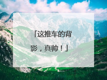 这推车的背影，真帅！