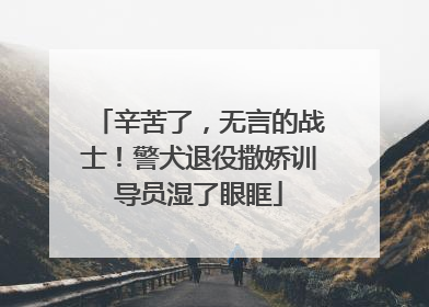 辛苦了，无言的战士！警犬退役撒娇训导员湿了眼眶