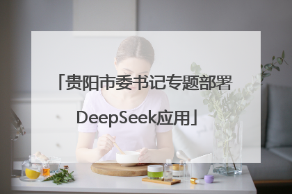 贵阳市委书记专题部署DeepSeek应用