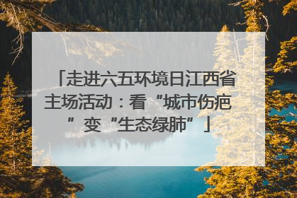 走进六五环境日江西省主场活动：看“城市伤疤”变“生态绿肺”
