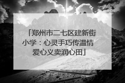 郑州市二七区建新街小学：心灵手巧传温情 爱心义卖润心田