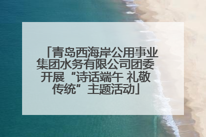 青岛西海岸公用事业集团水务有限公司团委开展“诗话端午 礼敬传统”主题活动