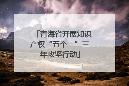 青海省开展知识产权“五个一”三年攻坚行动