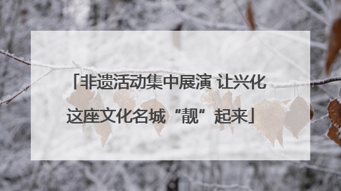 非遗活动集中展演 让兴化这座文化名城“靓”起来