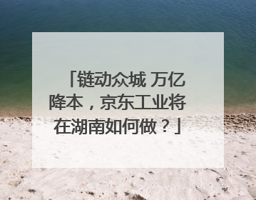 链动众城 万亿降本，京东工业将在湖南如何做？