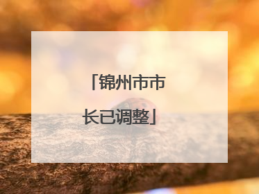 锦州市市长已调整