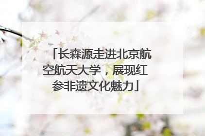长森源走进北京航空航天大学，展现红参非遗文化魅力