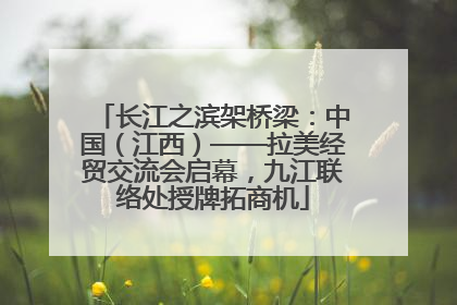 长江之滨架桥梁：中国（江西）——拉美经贸交流会启幕，九江联络处授牌拓商机