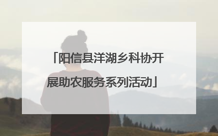 阳信县洋湖乡科协开展助农服务系列活动