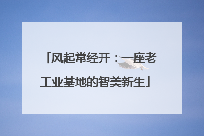 风起常经开：一座老工业基地的智美新生