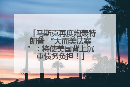 马斯克再度炮轰特朗普 “大而美法案”：将使美国背上沉重债务负担！