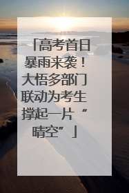 高考首日暴雨来袭！大悟多部门联动为考生撑起一片“晴空”