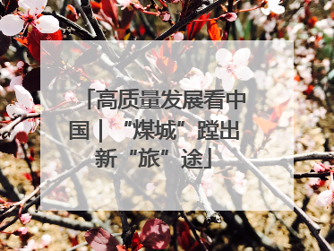高质量发展看中国｜“煤城”蹚出新“旅”途