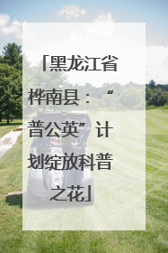 黑龙江省桦南县：“普公英”计划绽放科普之花