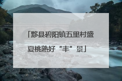 黟县碧阳镇五里村盛夏桃熟好“丰”景
