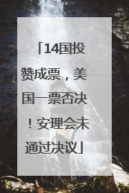 14国投赞成票，美国一票否决！安理会未通过决议