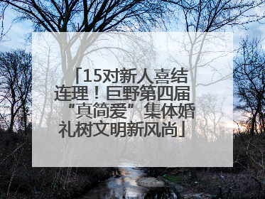 15对新人喜结连理！巨野第四届“真简爱”集体婚礼树文明新风尚