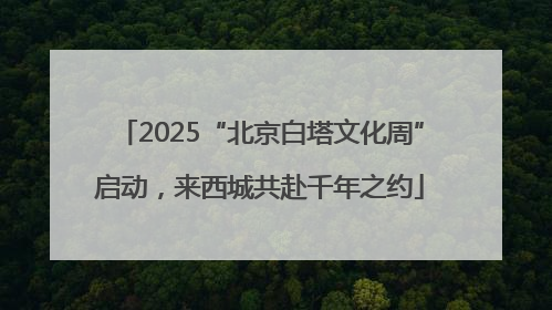 2025“北京白塔文化周”启动，来西城共赴千年之约
