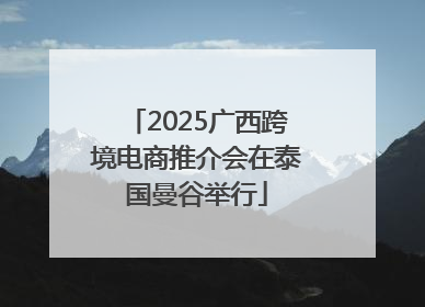 2025广西跨境电商推介会在泰国曼谷举行