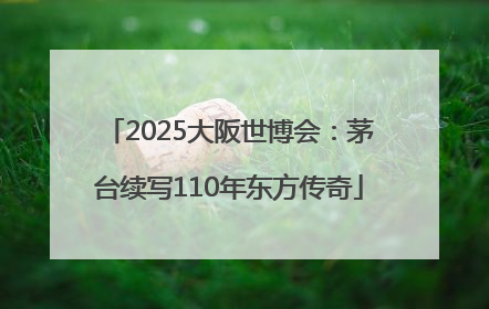 2025大阪世博会：茅台续写110年东方传奇