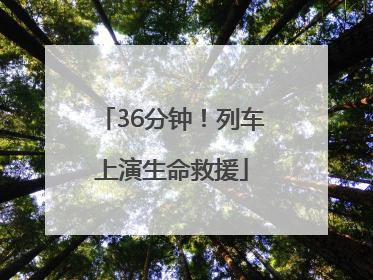 36分钟！列车上演生命救援