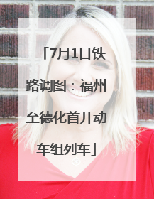 7月1日铁路调图：福州至德化首开动车组列车