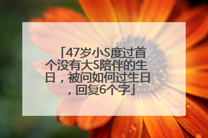 47岁小S度过首个没有大S陪伴的生日，被问如何过生日，回复6个字
