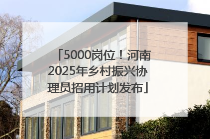 5000岗位！河南2025年乡村振兴协理员招用计划发布